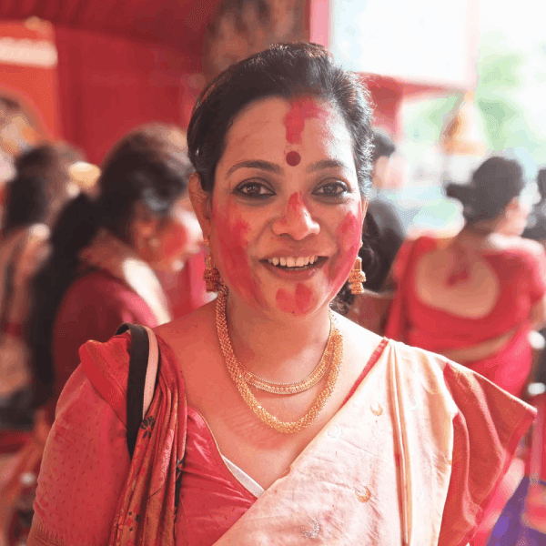 Portrait of Suparna Biswas, Convenor of the Cultural Committee at HCAF
